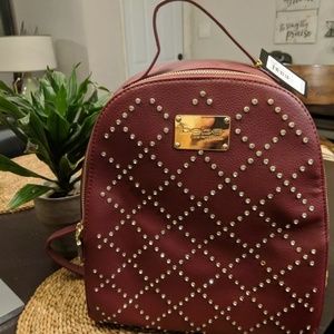 ✨SOLD✨Bebe Gemma Studded Backpack Burgundy